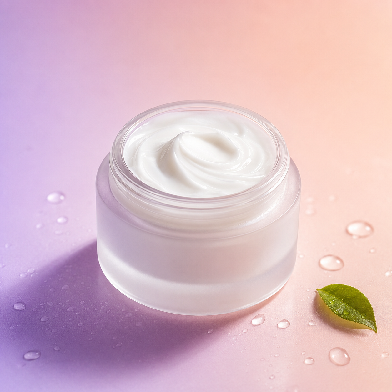 Open moisturizer jar